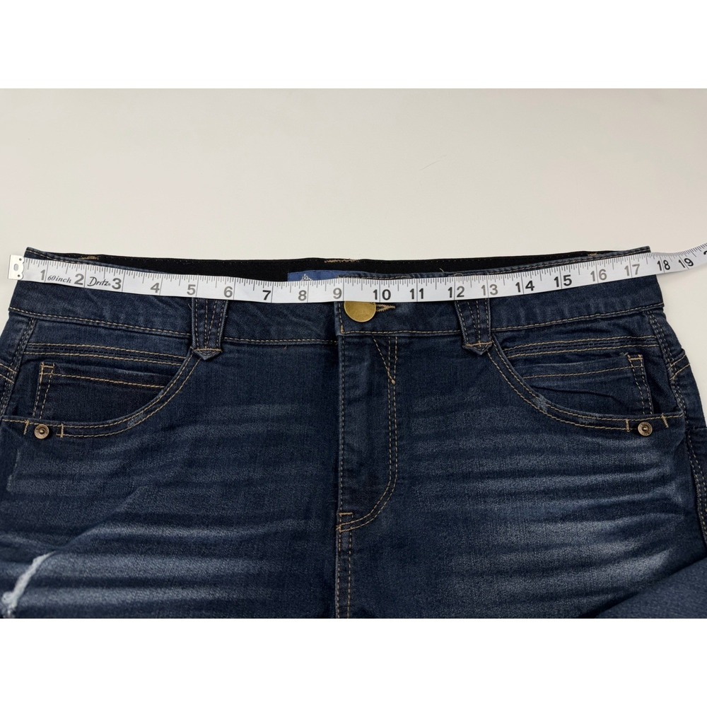 Democracy Ab Solution Denim Shorts Size 14 Blue Stretch Bermuda Comfort Casual - Picture 9 of 12
